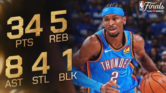 Gilgeous-Alexander erupts for 34 as Thunder dominate Pacers to even Finals Gilgeous-Alexander erupts for 34 as Thunder dominate Pacers to even Finals