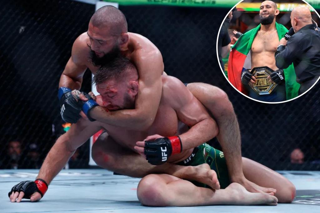 Khamzat Chimaev wins middleweight belt