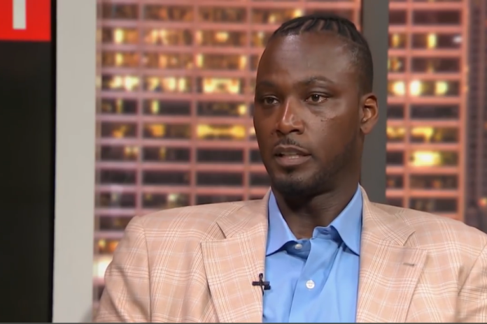Kwame Brown celebrates the news on Shannon Sharpe, Gilbert Arenas Kwame Brown celebrates the news on Shannon Sharpe, Gilbert Arenas