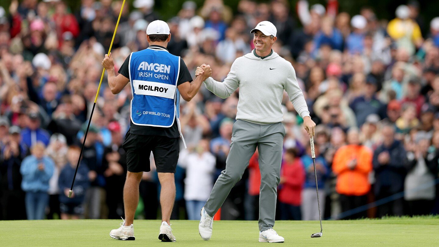 Rory McIlroy makes eagle putt on No. 18 to send Amgen Irish Open to playoff