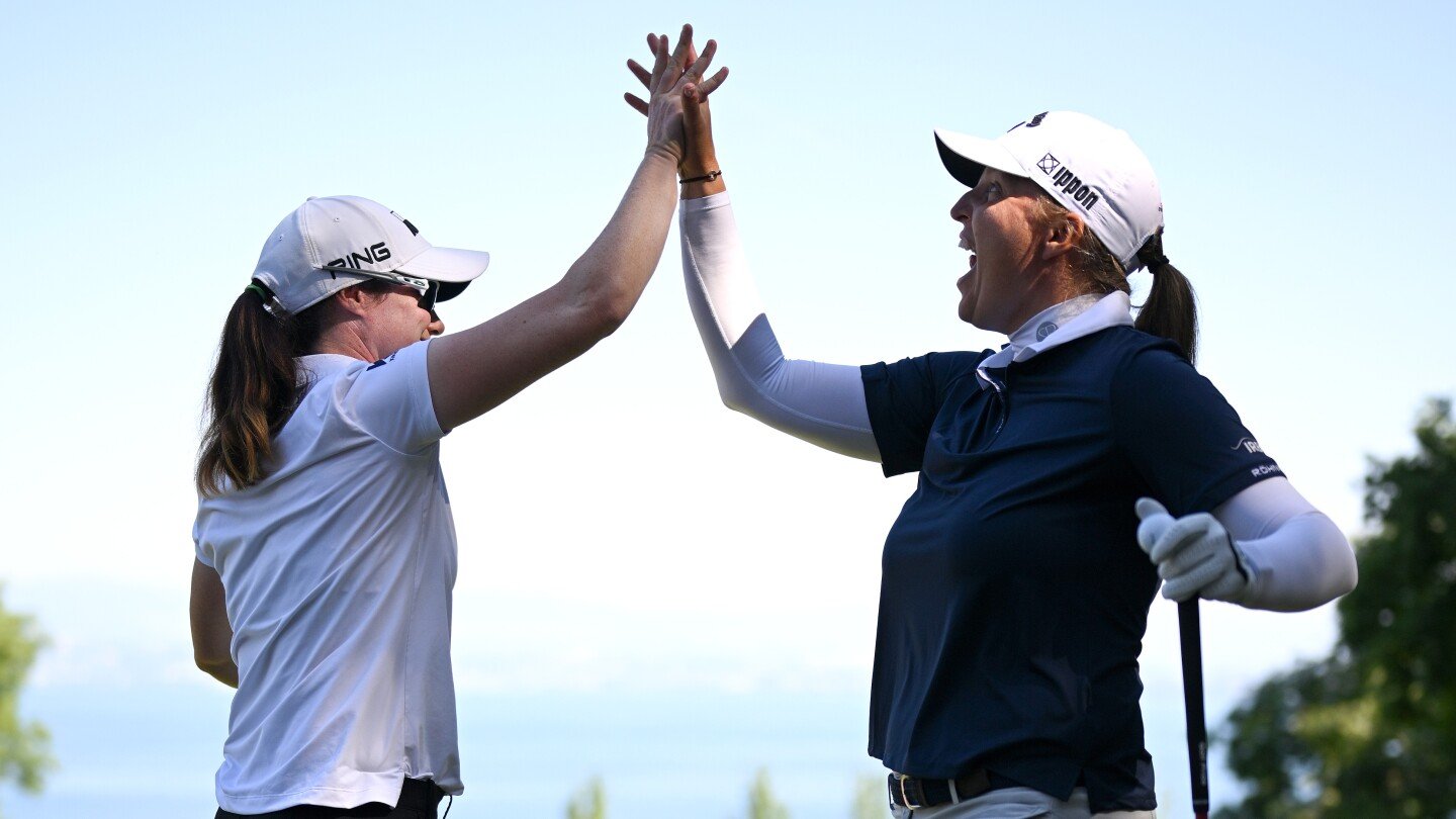 Leona Maguire makes hole-in-one, shares Amundi Evian lead with four others Leona Maguire makes hole-in-one, shares Amundi Evian lead with four others