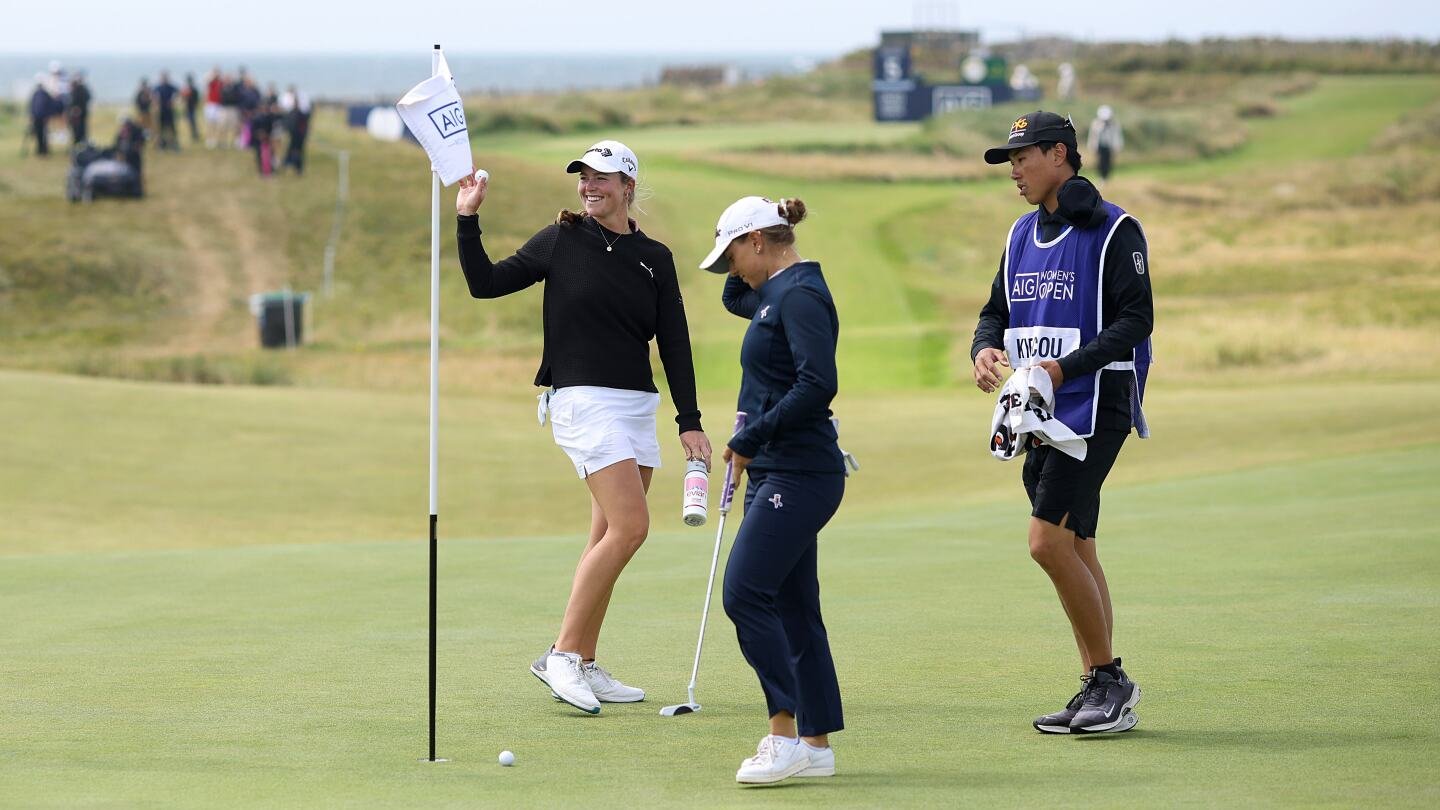 WATCH: Mimi Rhodes’ tee shot ricochets off another ball for insane hole-in-one