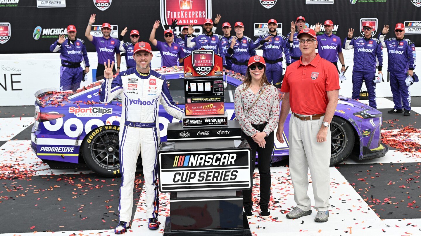 Cup results, points after Michigan as Denny Hamlin takes third win of 2025 Cup results, points after Michigan as Denny Hamlin takes third win of 2025
