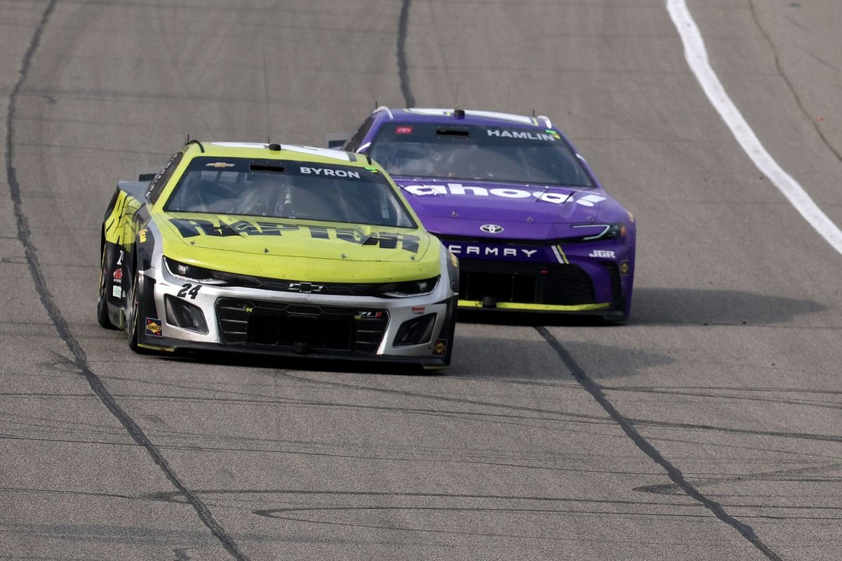 William Byron leads half of the Michigan Cup race before running out of fuel William Byron leads half of the Michigan Cup race before running out of fuel